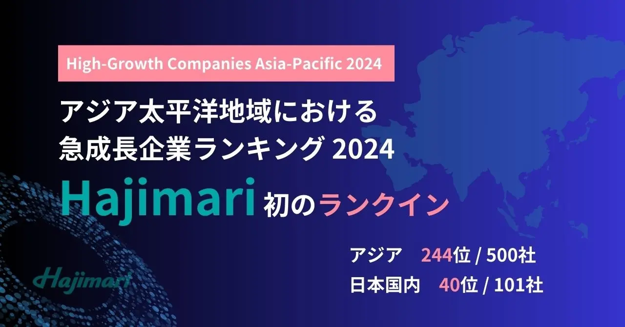 フリーランスの力で日本の産業構造に革新を！急成長企業ランキングトップ50入りのHajimariが示す、新時代の働き方