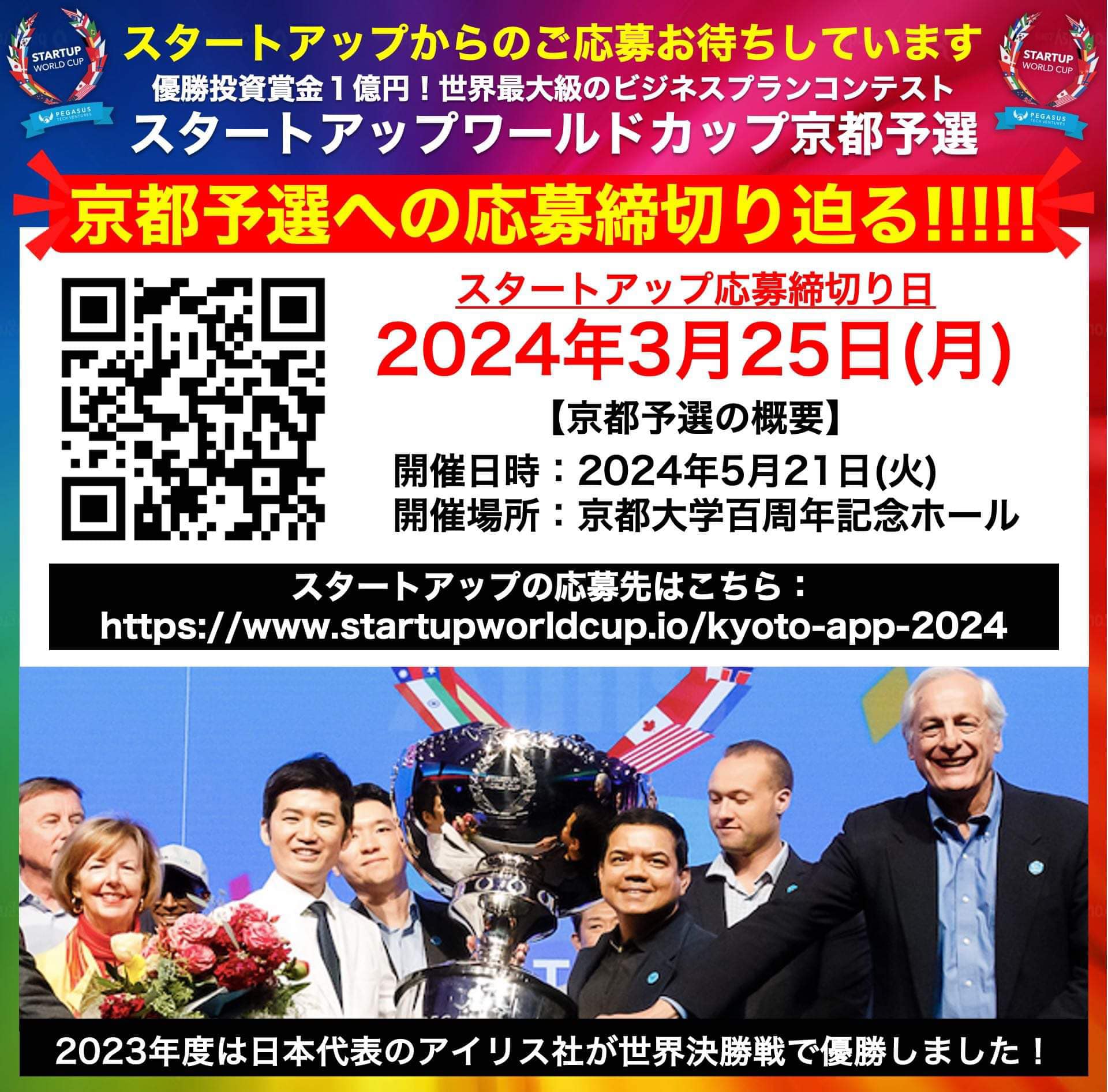 日本発のイノベーションを世界へ　〜スタートアップワールドカップ2024京都予選が、未来の産業創造への扉を開く〜