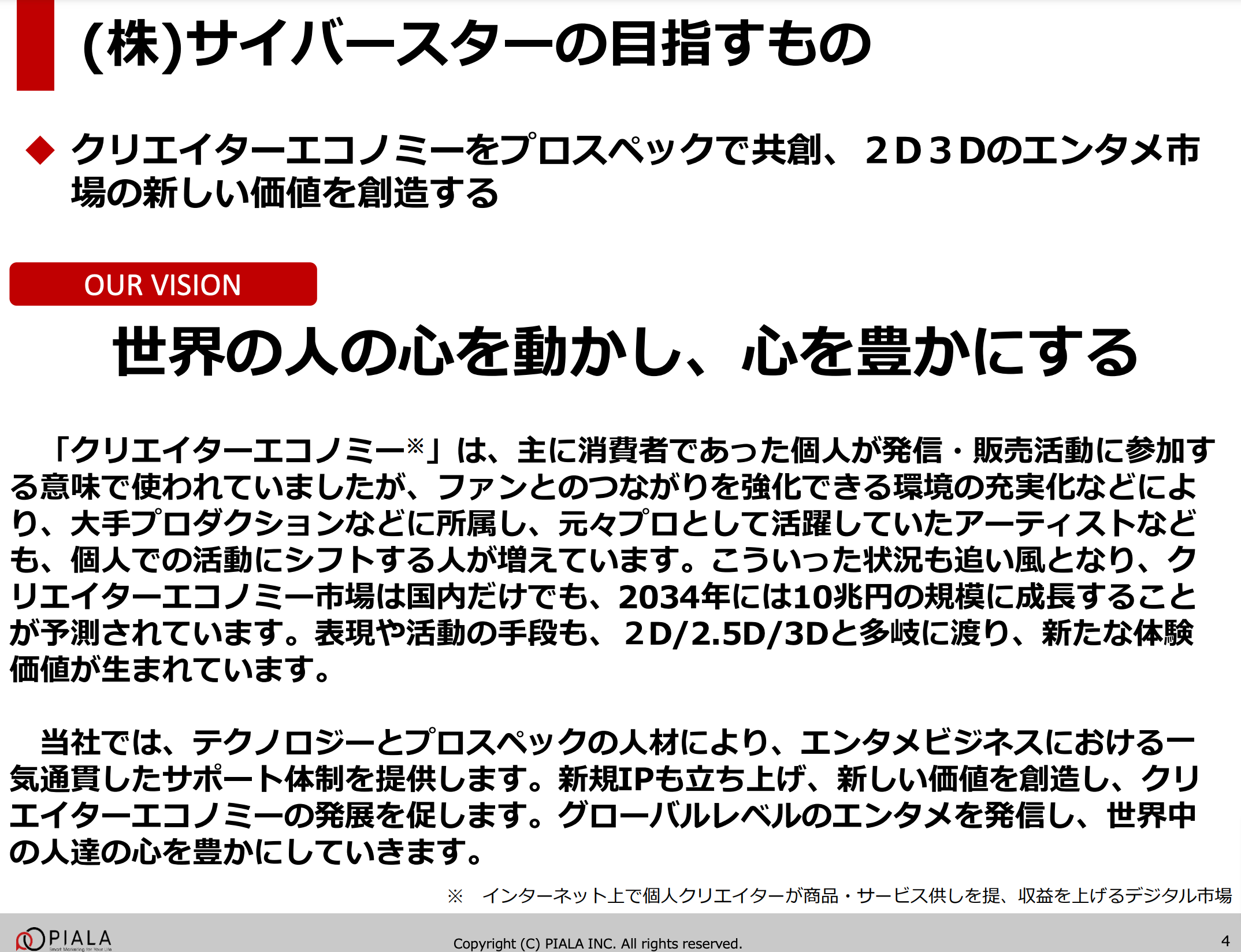 産業創造への挑戦！株式会社ピアラが新設分割で設立した株式会社サイバースターが、2D/3Dを包括したエンタメ産業革新に乗り出す